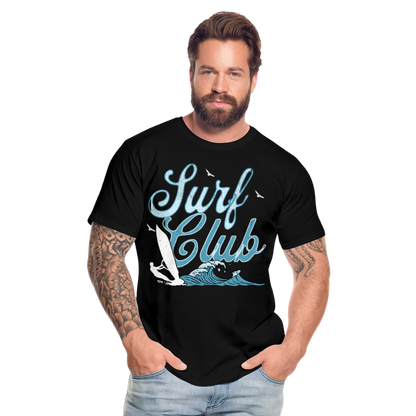 Männer Premium Bio T-Shirt -surf club- - Schwarz