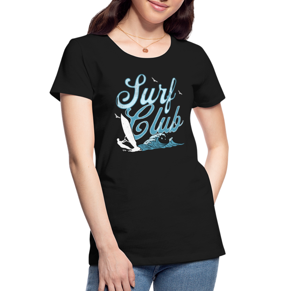 Frauen Premium T-Shirt -surf club- - Schwarz