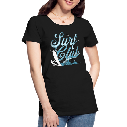 Frauen Premium T-Shirt -surf club- - Schwarz