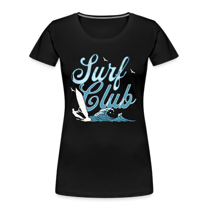 Frauen Premium T-Shirt -surf club- - Schwarz