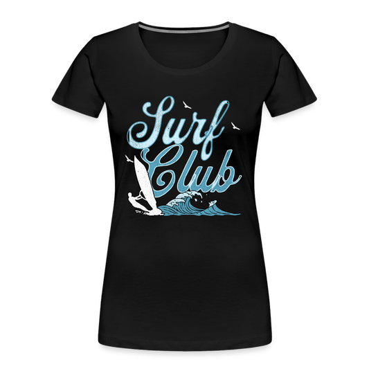 Frauen Premium T-Shirt -surf club- - Schwarz