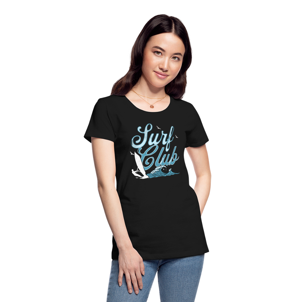 Frauen Premium T-Shirt -surf club- - Schwarz