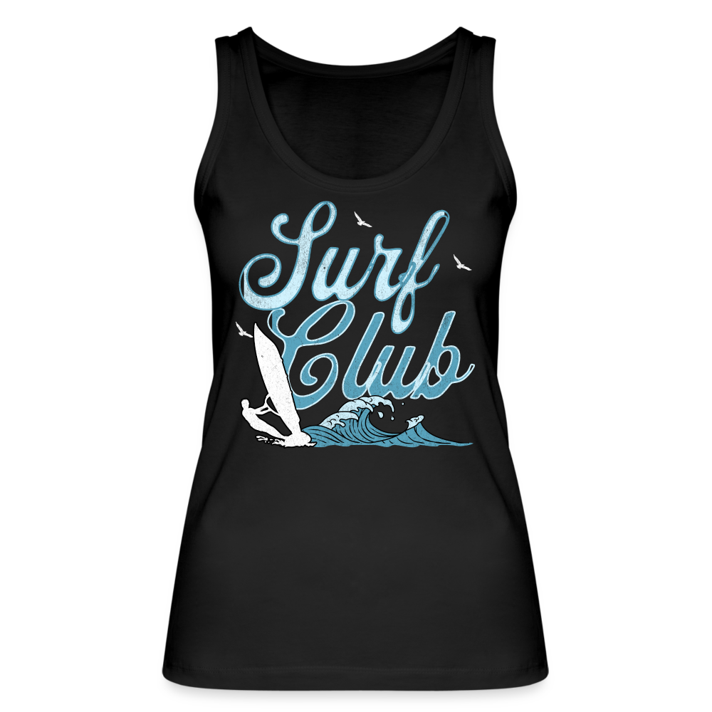 Frauen Bio Tank Top -surf club- - Schwarz