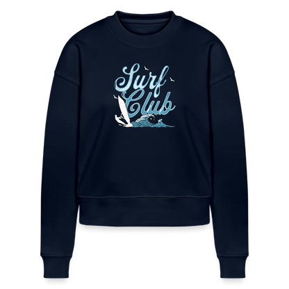 Cropped Frauen Sweatshirt -surf club- - Navy