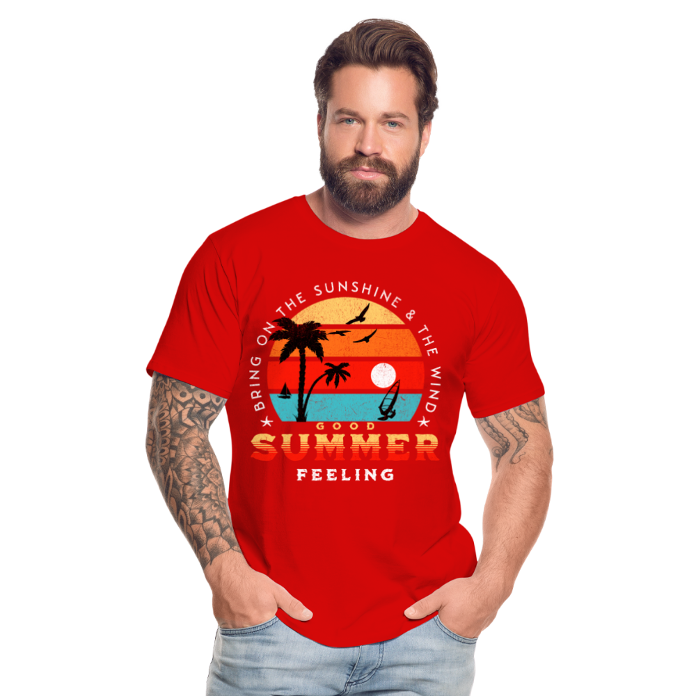 Männer Premium Bio T-Shirt -bring on the sunshine- - Rot