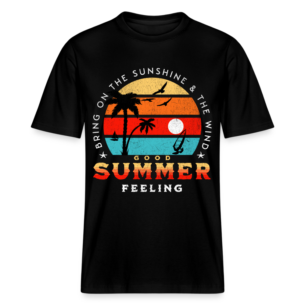 Relaxed Fit Unisex T-Shirt -Bring on the sunshine- - Schwarz