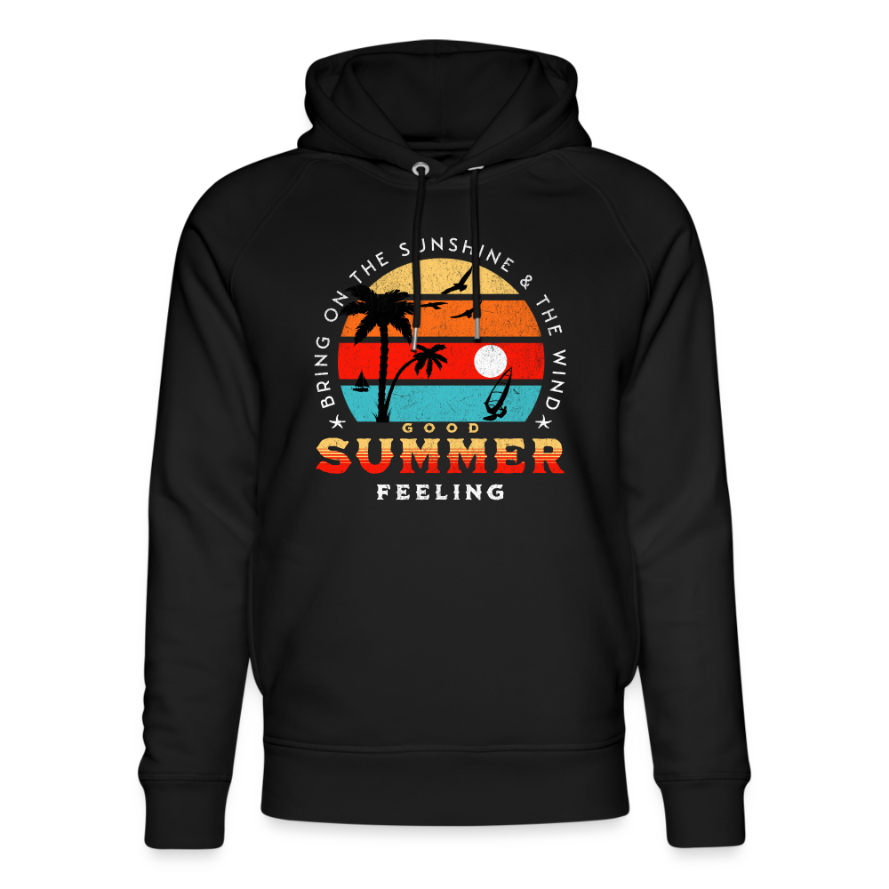 Unisex Bio-Hoodie -Bring on the sunshine- - Schwarz