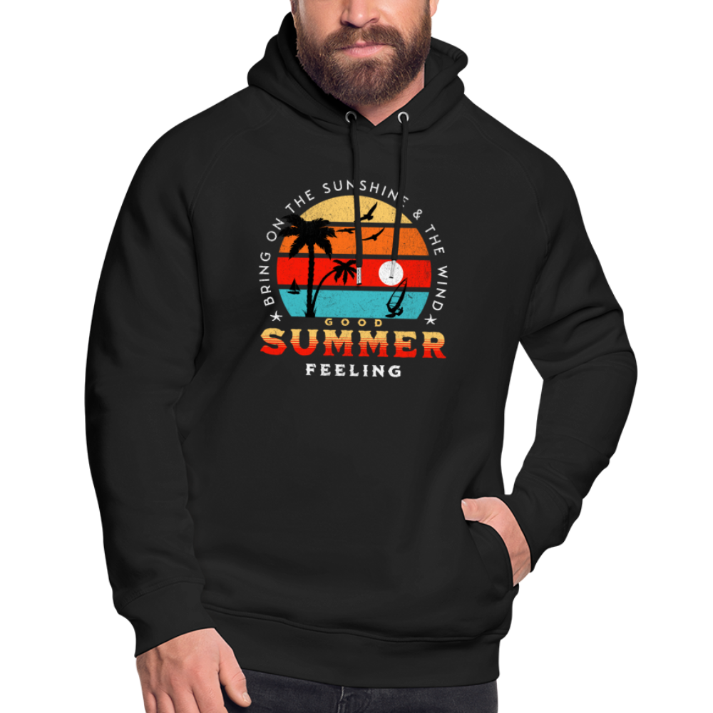 Unisex Bio-Hoodie -Bring on the sunshine- - Schwarz