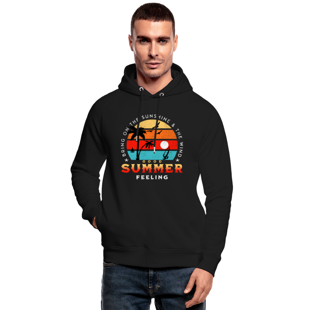 Unisex Bio-Hoodie -Bring on the sunshine- - Schwarz