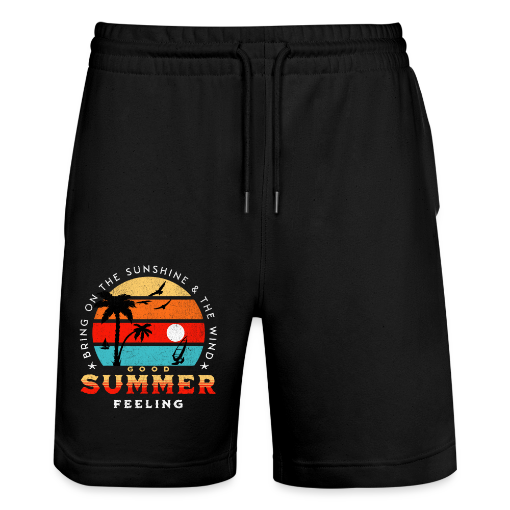 Unisex Bio Joggingshorts -Bring on the sunshine- - Schwarz