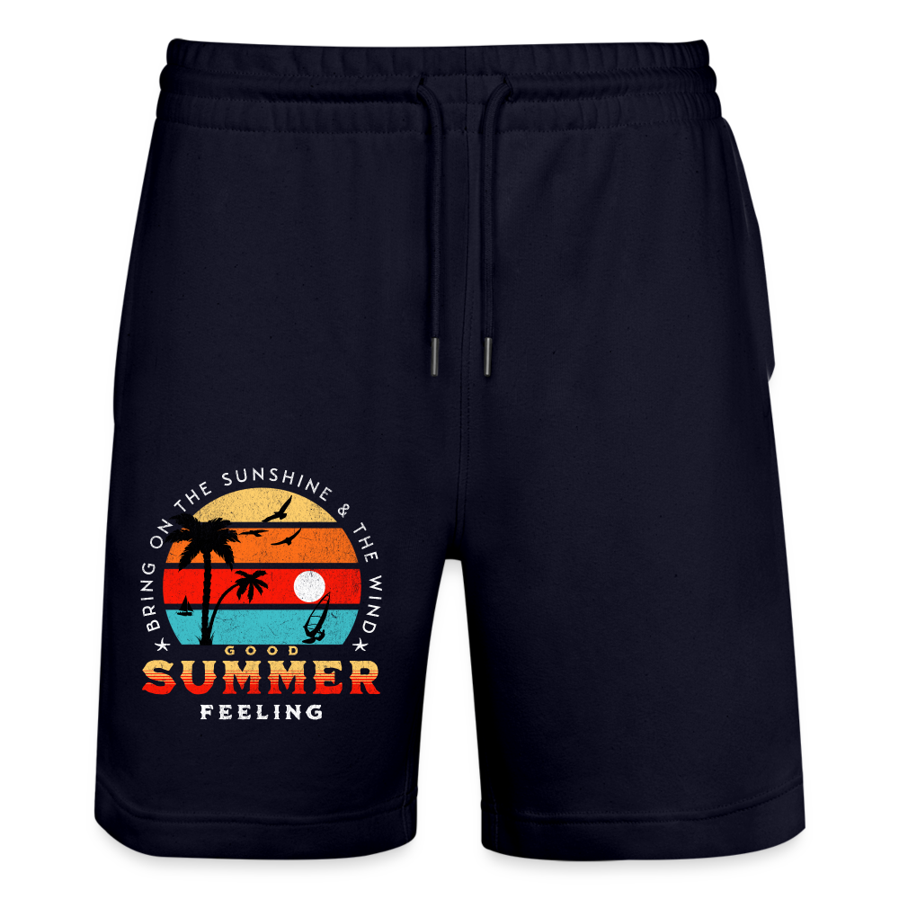 Unisex Bio Joggingshorts -Bring on the sunshine- - Dark navy