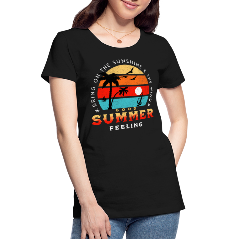 Frauen Premium T-Shirt -bring on the sunshine- - Schwarz