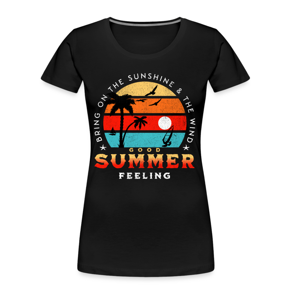 Frauen Premium T-Shirt -bring on the sunshine- - Schwarz