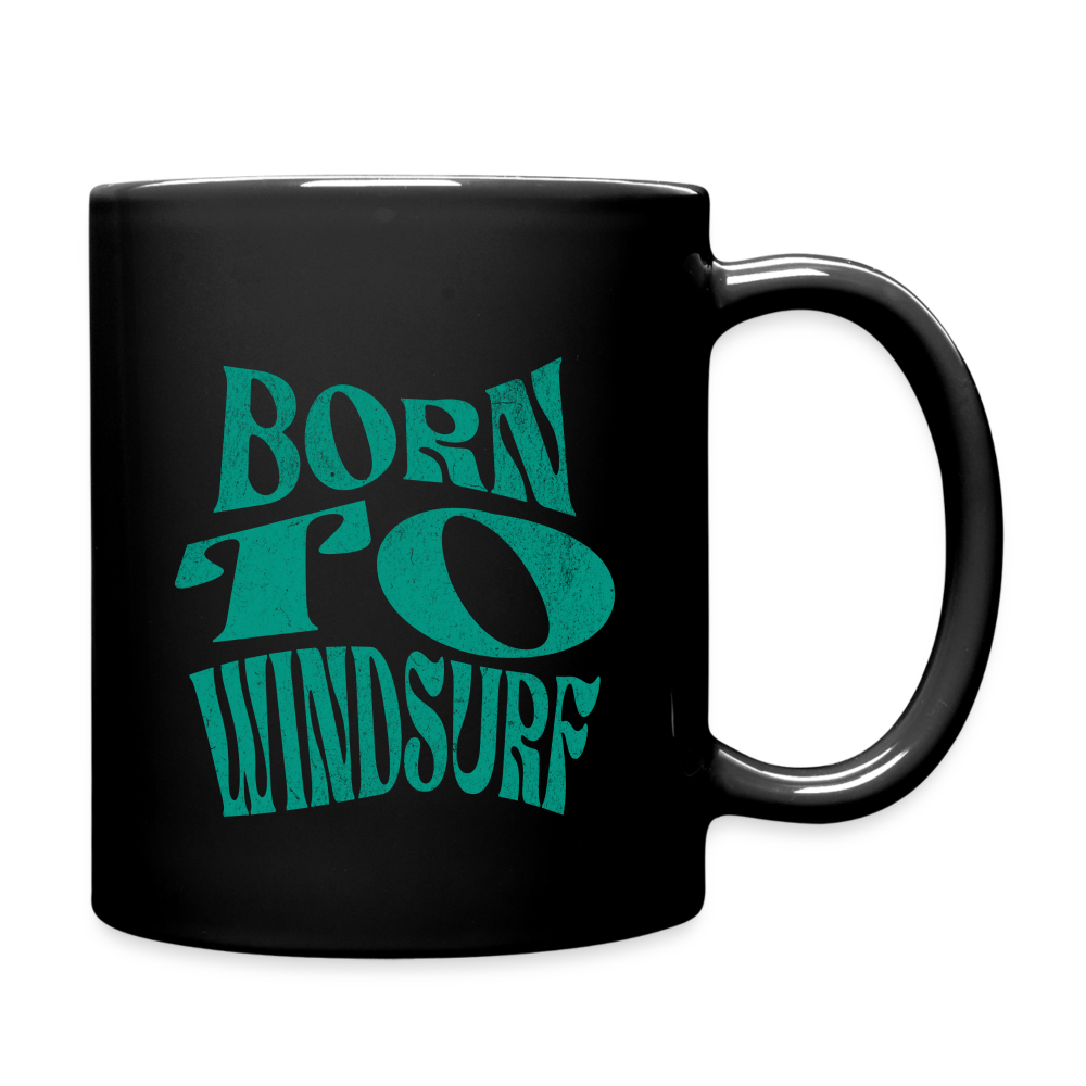 Tasse -born to windsurf- - Schwarz