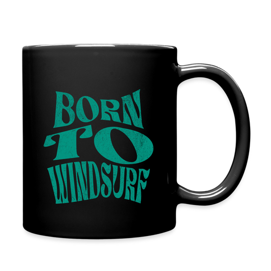 Tasse -born to windsurf- - Schwarz