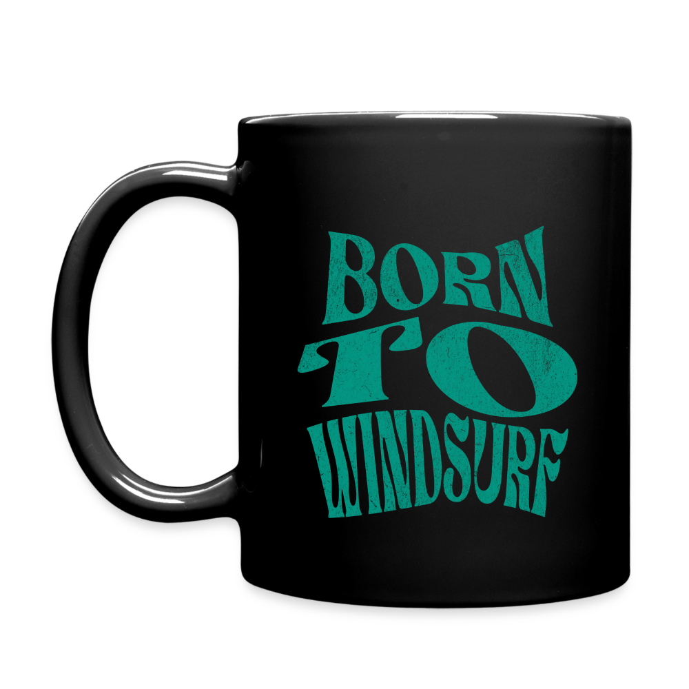 Tasse -born to windsurf- - Schwarz