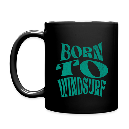 Tasse -born to windsurf- - Schwarz