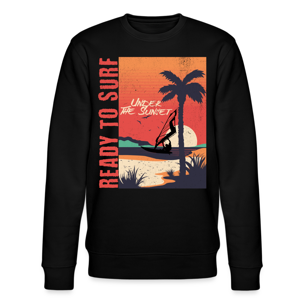 Männer Bio-Sweatshirt ready to surf - Schwarz