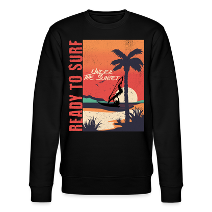 Männer Bio-Sweatshirt ready to surf - Schwarz