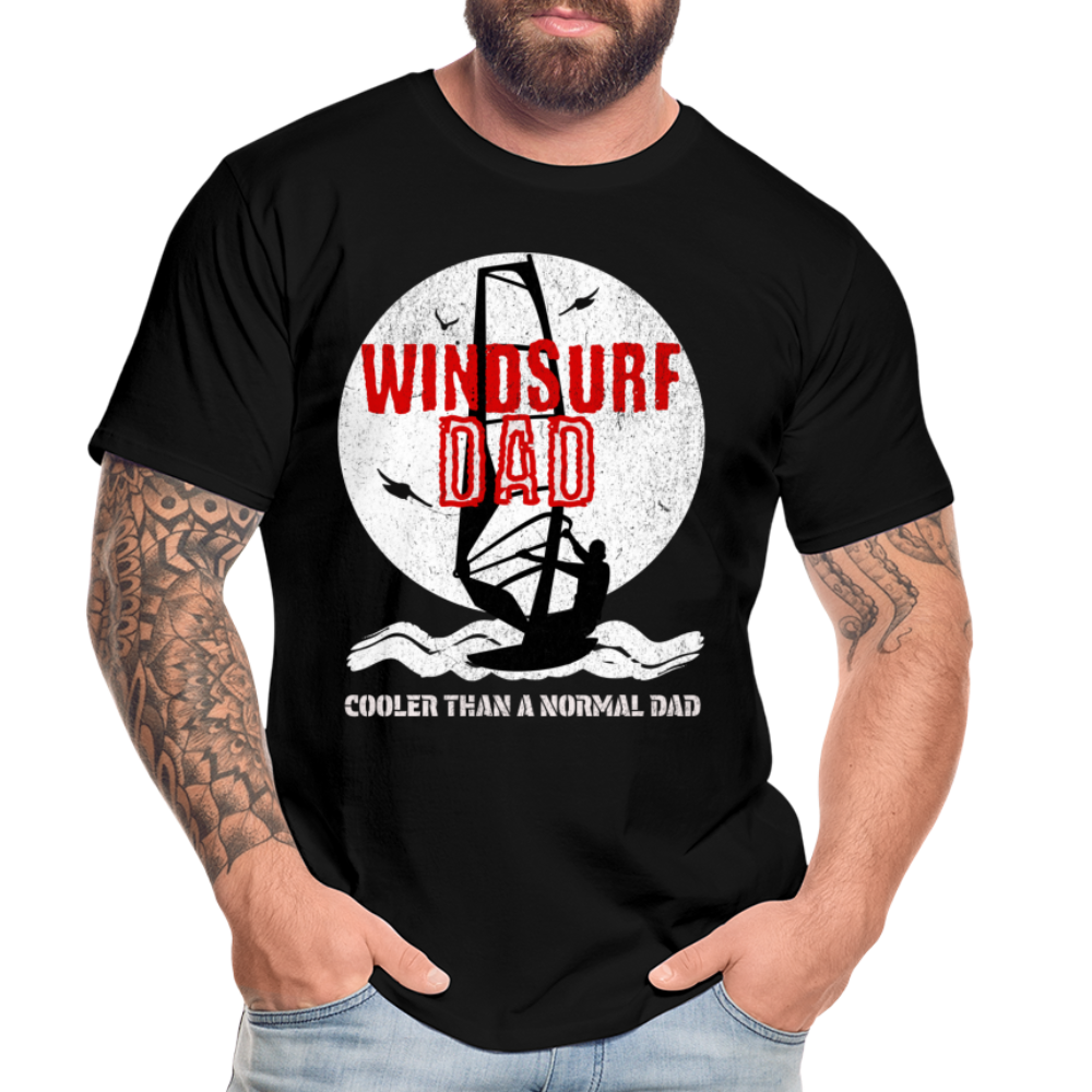 Männer Premium Bio T-Shirt - windsurf dad - Schwarz