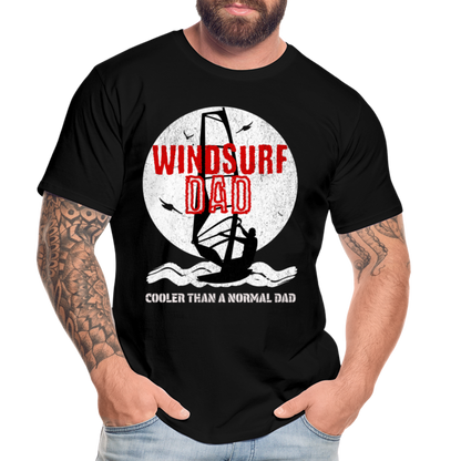 Männer Premium Bio T-Shirt - windsurf dad - Schwarz