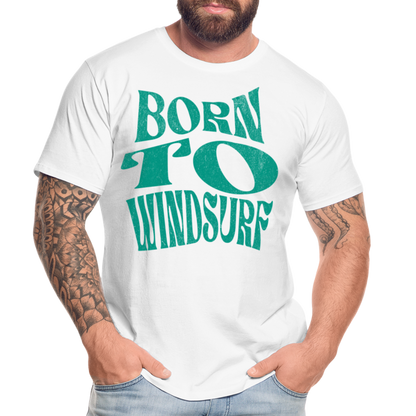 Männer Premium T-Shirt -born to windsurf- - Weiß