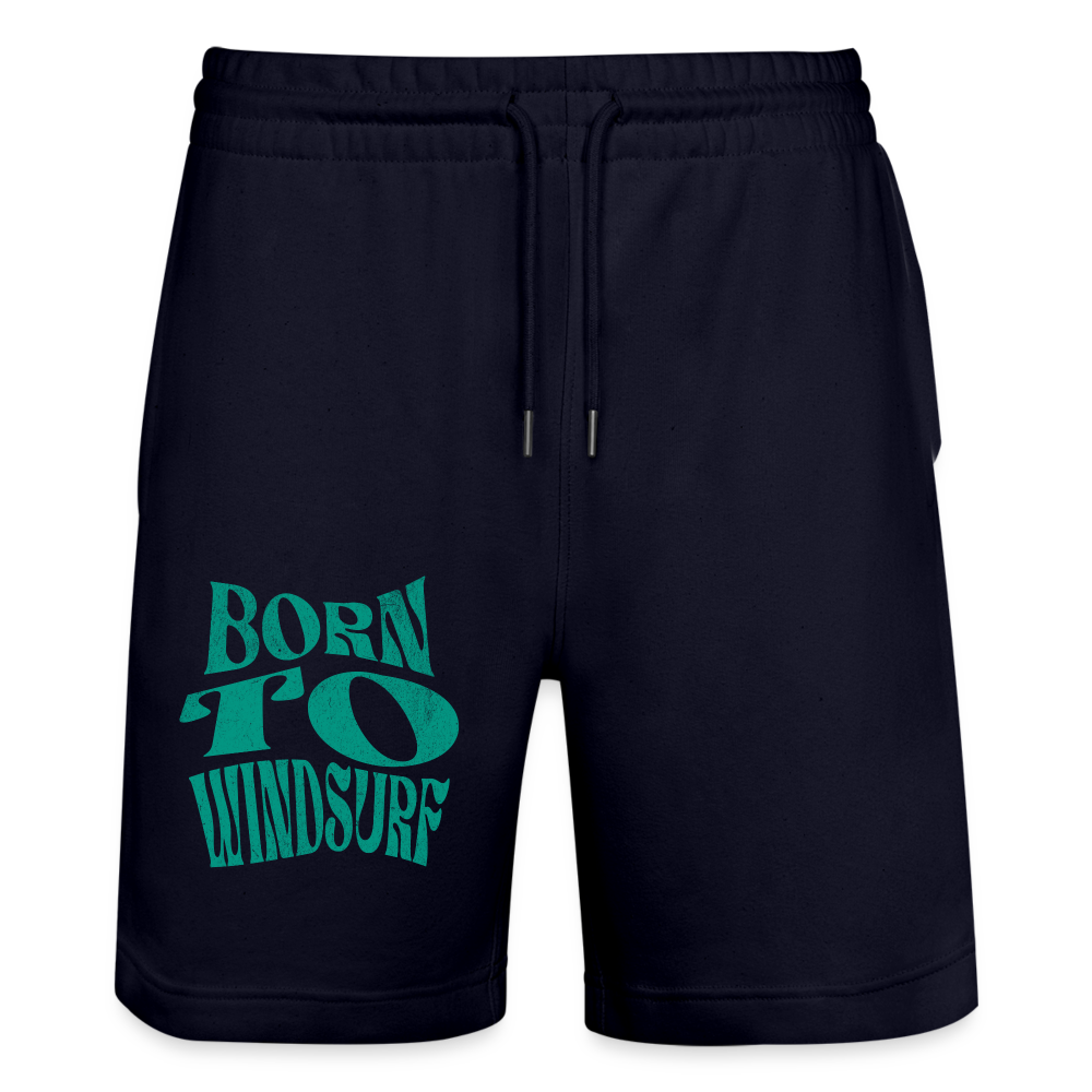 Unisex Bio Joggingshorts -born to windsurf- - Dark navy