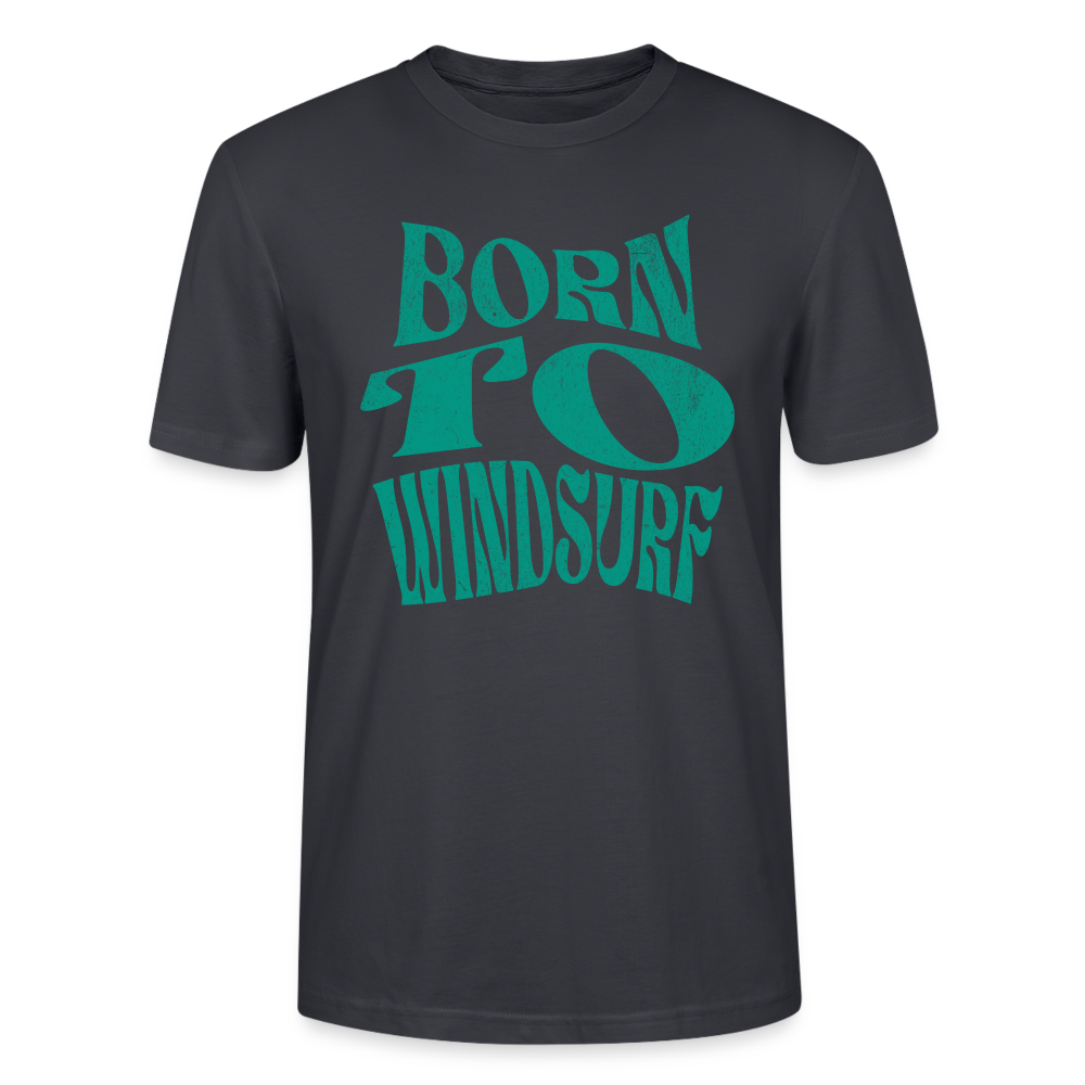 Unisex T-Shirt CRAFTER -born to windsurf- - Dunkles Graublau