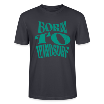 Unisex T-Shirt CRAFTER -born to windsurf- - Dunkles Graublau