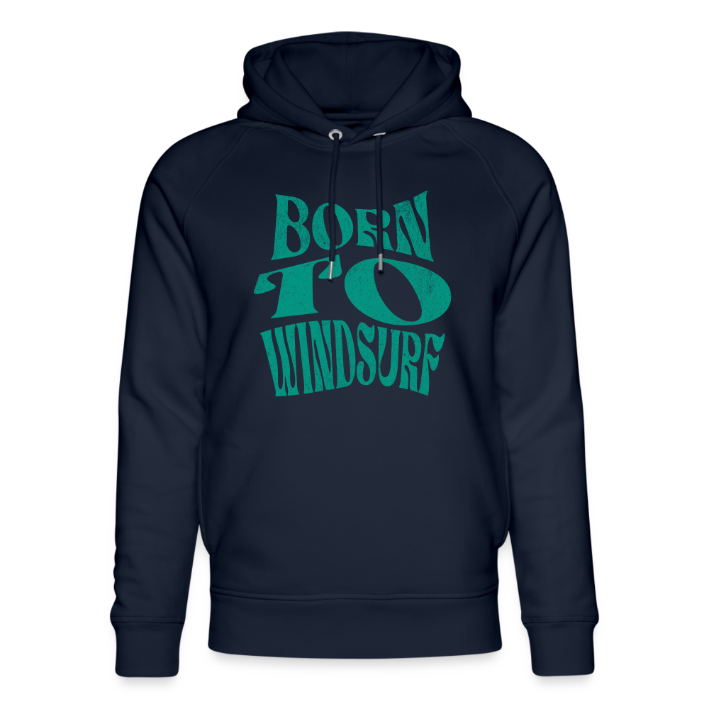 Unisex Bio-Hoodie -born to windsurf- - Navy