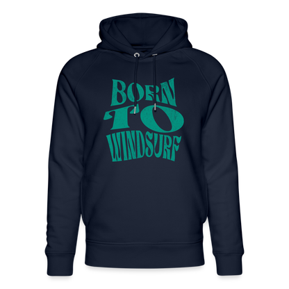 Unisex Bio-Hoodie -born to windsurf- - Navy