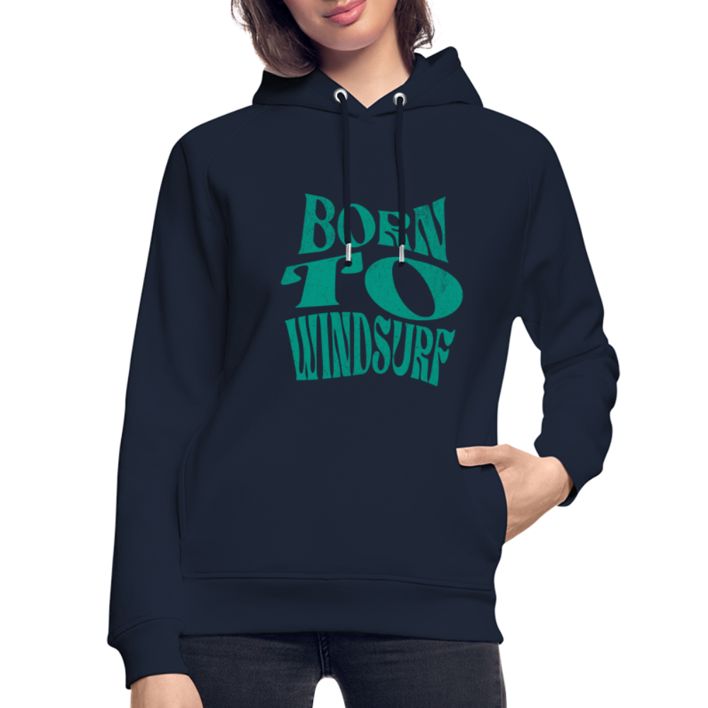 Unisex Bio-Hoodie -born to windsurf- - Navy