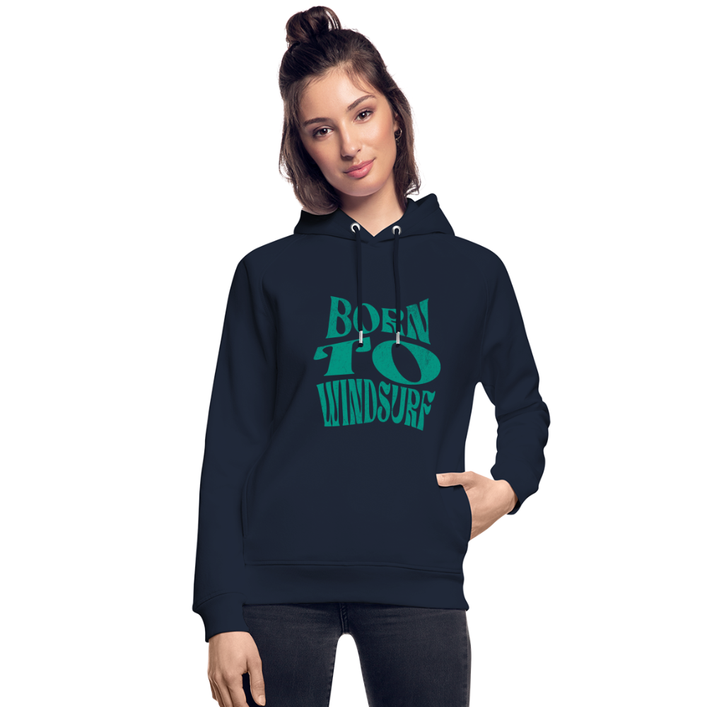 Unisex Bio-Hoodie -born to windsurf- - Navy