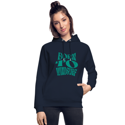 Unisex Bio-Hoodie -born to windsurf- - Navy