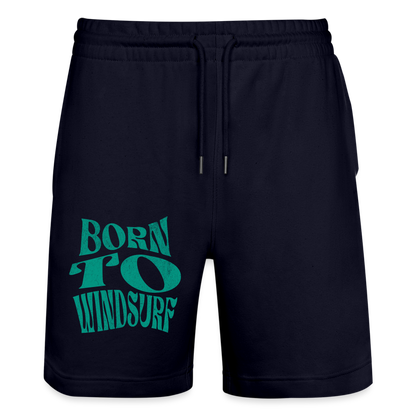 Unisex Bio Joggingshorts -born to windsurf- - Dark navy