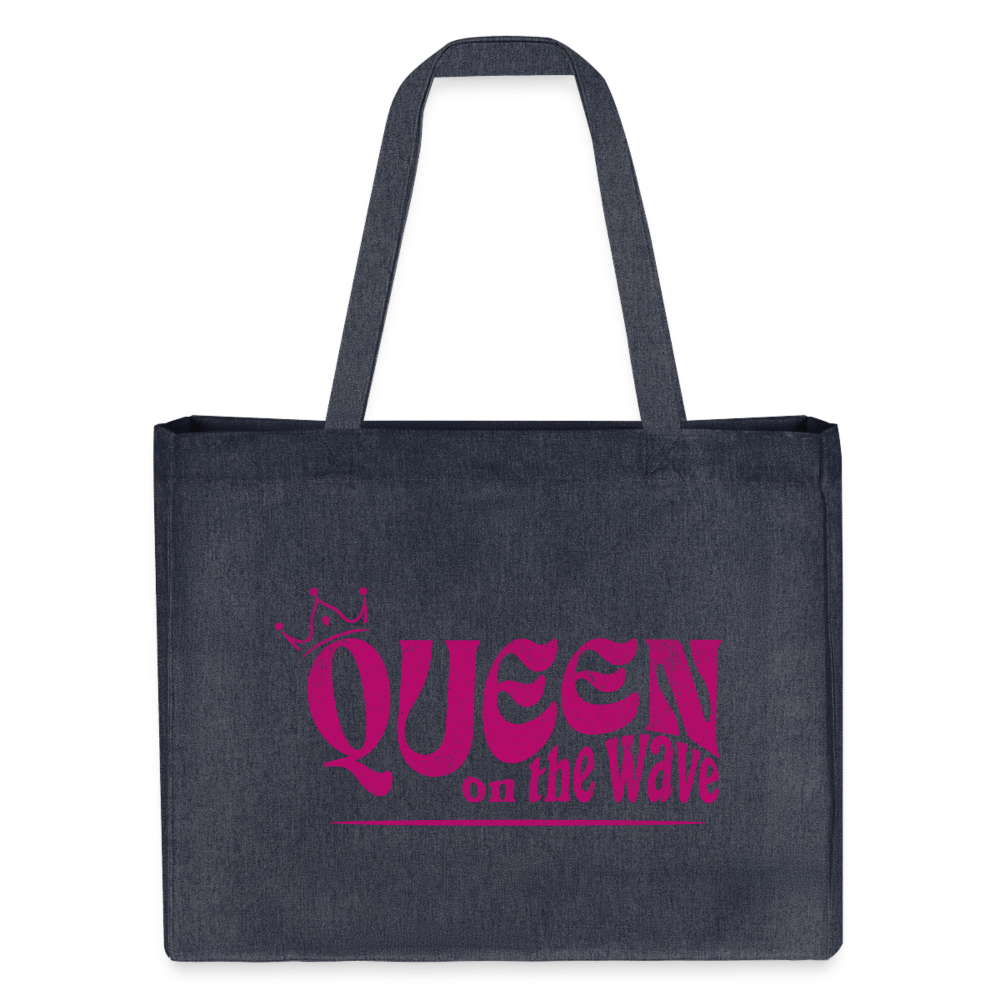 recycelter Shopping Bag -Queen on the wave- - midnight Blue