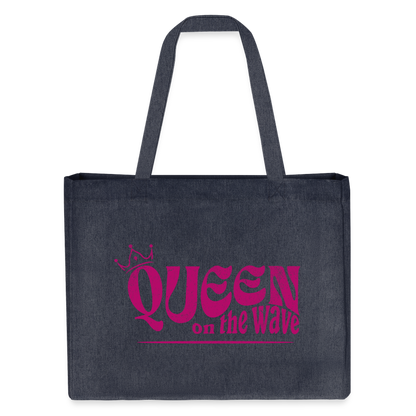 recycelter Shopping Bag -Queen on the wave- - midnight Blue