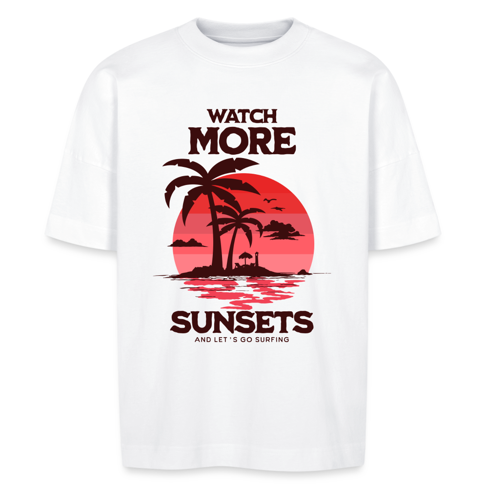 Unisex Oversize Bio-T-Shirt - watch more sunsets - Weiß