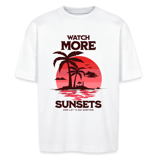 Unisex Oversize Bio-T-Shirt - watch more sunsets - Weiß