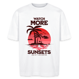 Unisex Oversize Bio-T-Shirt - watch more sunsets - Weiß