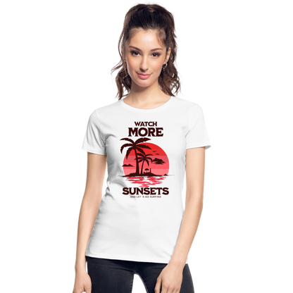 Frauen Premium T-Shirt - watch more sunsets - Weiß