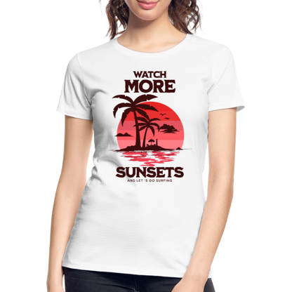 Frauen Premium T-Shirt - watch more sunsets - Weiß