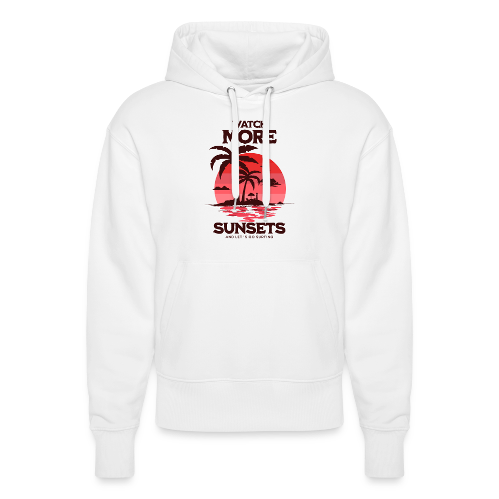 Unisex Relaxed Fit Hoodie- watch more sunsets - Weiß