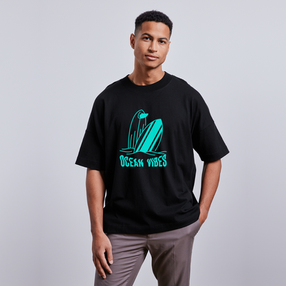 Unisex Oversize Bio-T-Shirt -ocean vibes- - Schwarz