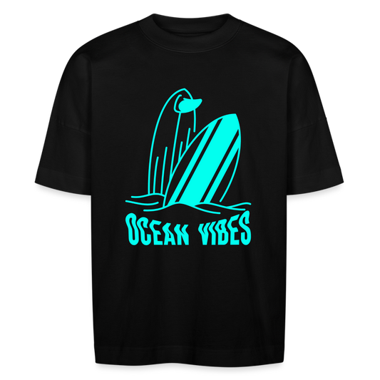 Unisex Oversize Bio-T-Shirt -ocean vibes- - Schwarz