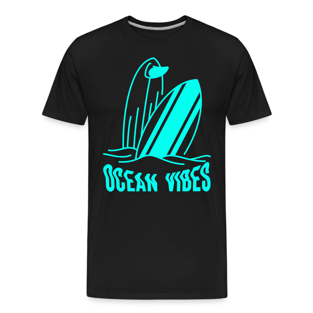 Männer Premium T-Shirt -ocean vibes- - Schwarz