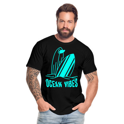 Männer Premium T-Shirt -ocean vibes- - Schwarz