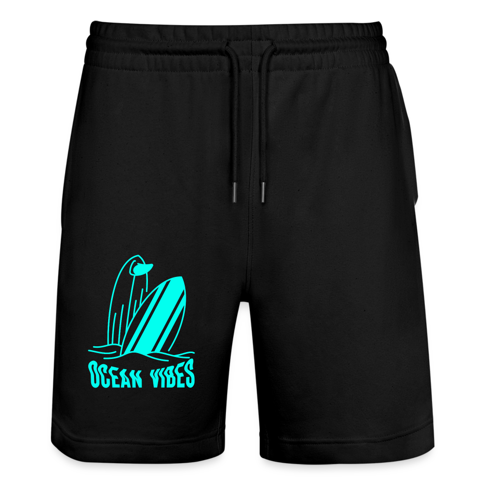 Unisex Bio Joggingshorts -ocean vibes- - Schwarz