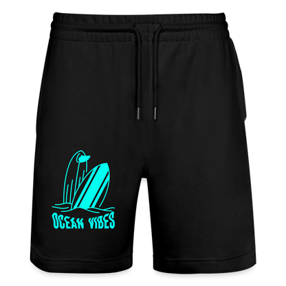 Unisex Bio Joggingshorts -ocean vibes- - Schwarz