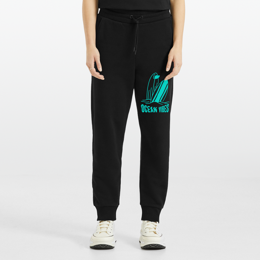 Organic Relaxed Jogginghose -ocean vibes- - SOLID BLACK